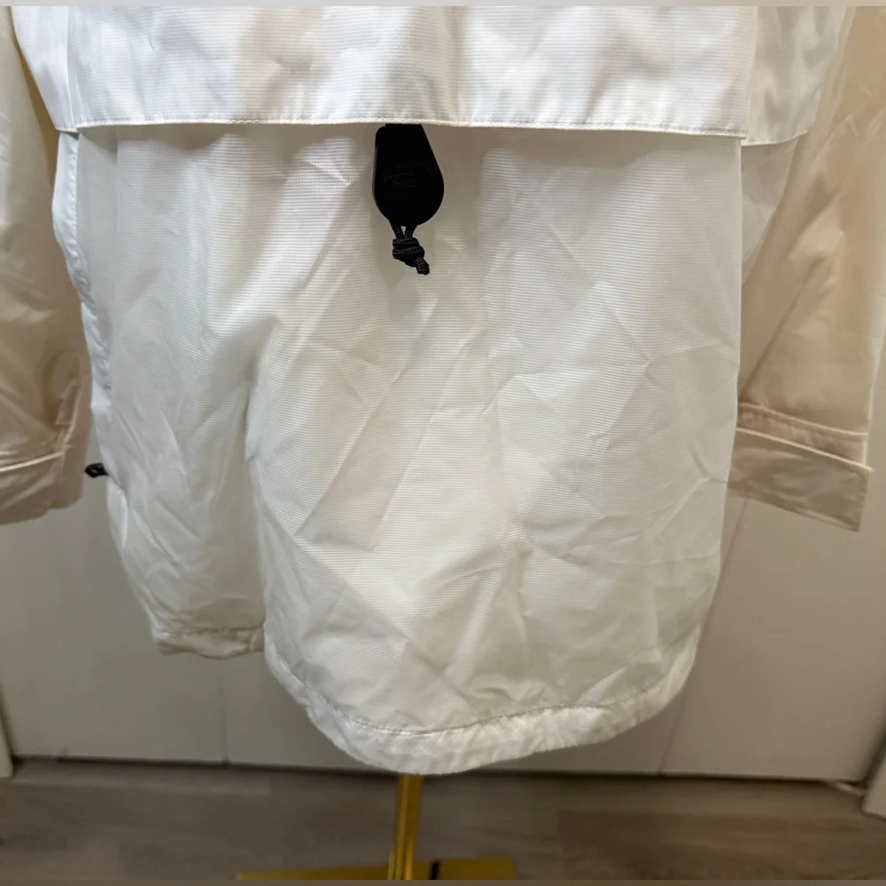 The North Face White Hooded Pullover Windbreaker
